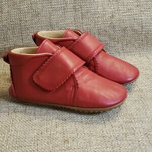 Pom Pom Beginners 6 Scallops Red Baby Leather Size 23 Danish Design Soft Durable